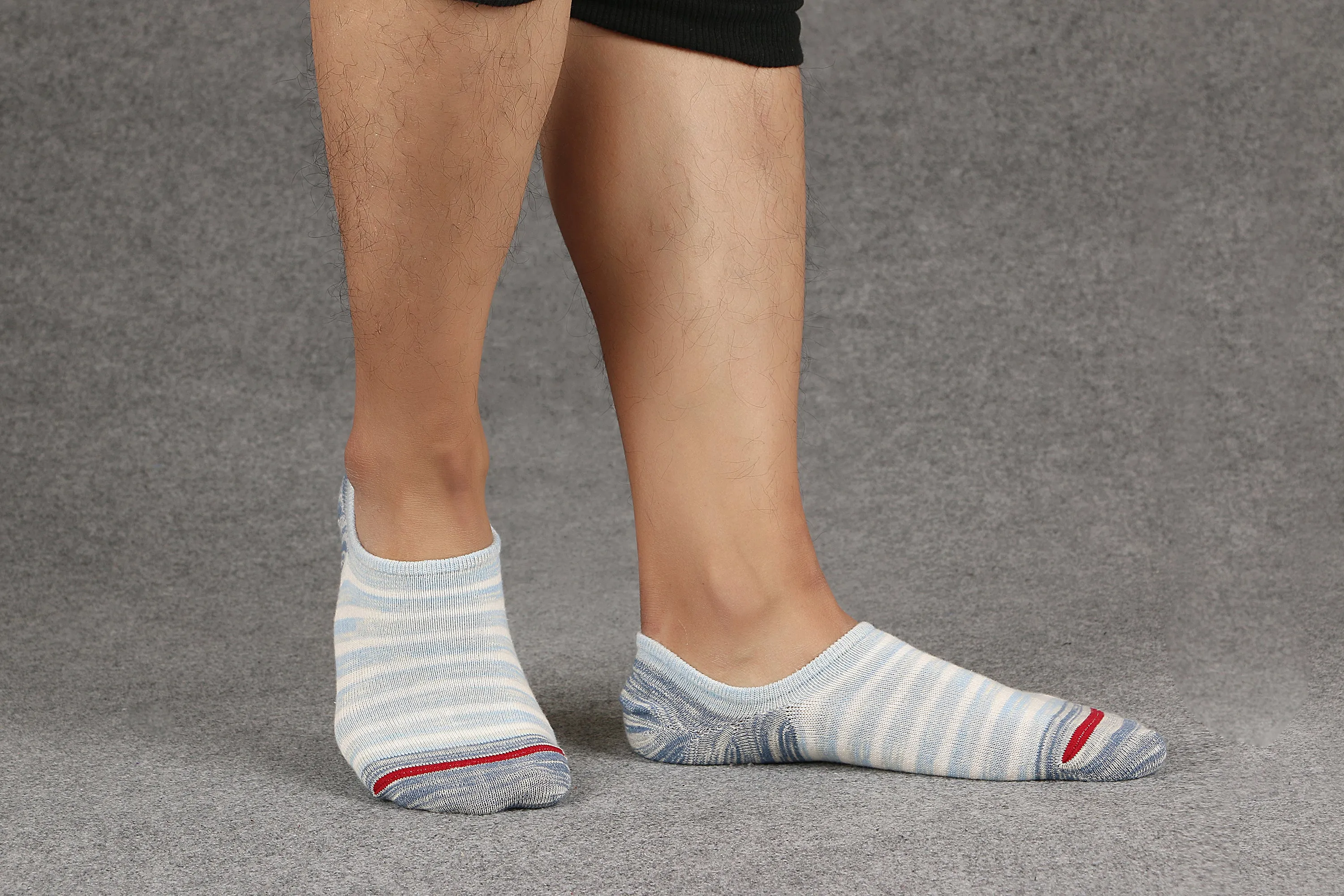No Show Invisible Non-Slip TriStripes Socks