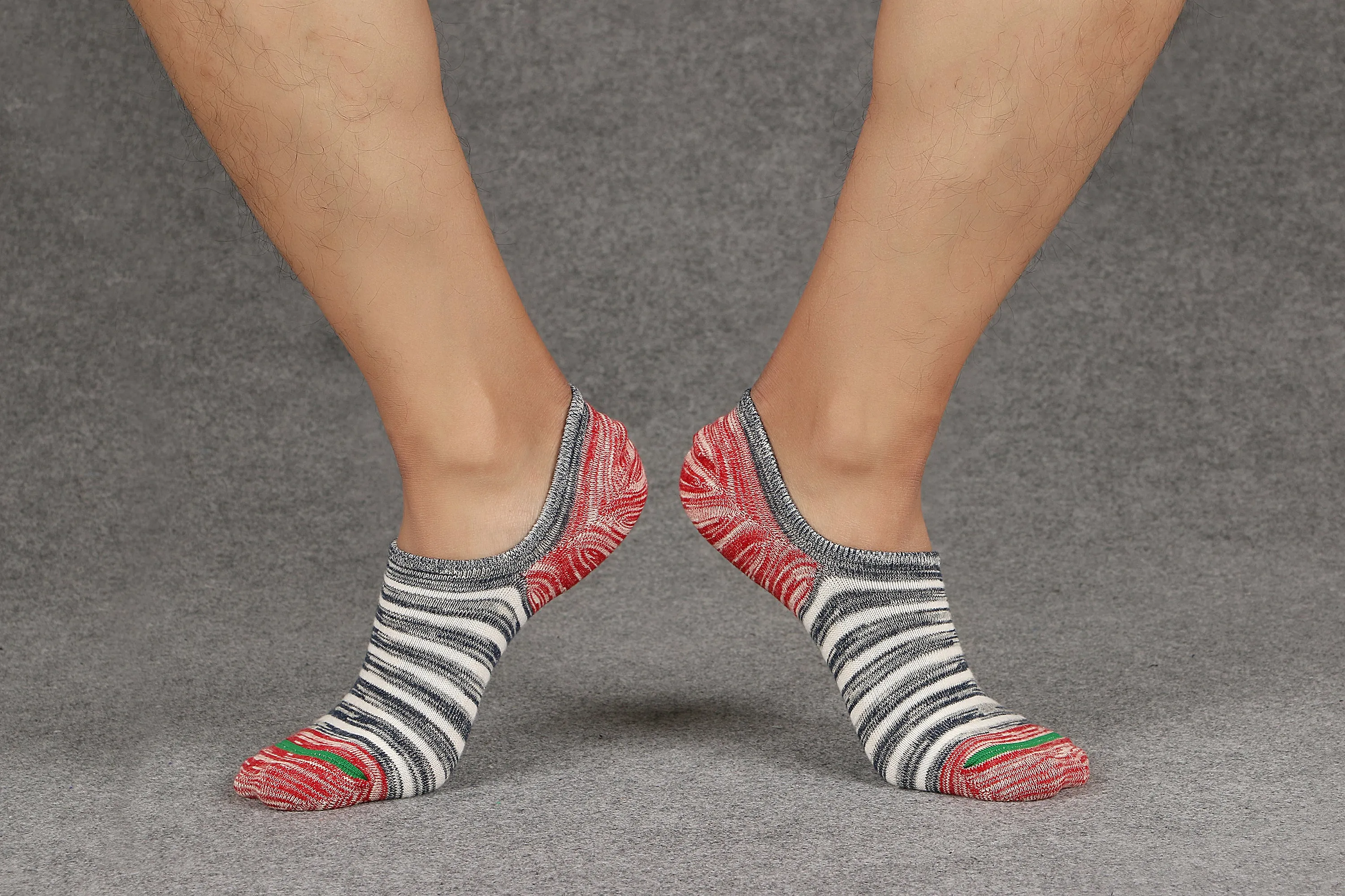 No Show Invisible Non-Slip TriStripes Socks