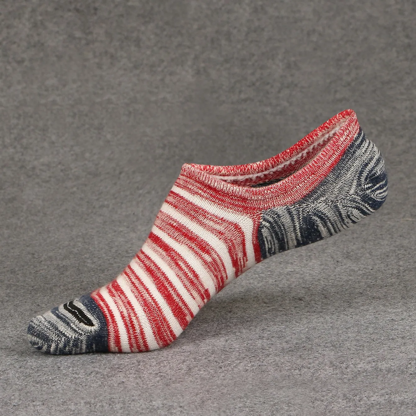 No Show Invisible Non-Slip TriStripes Socks