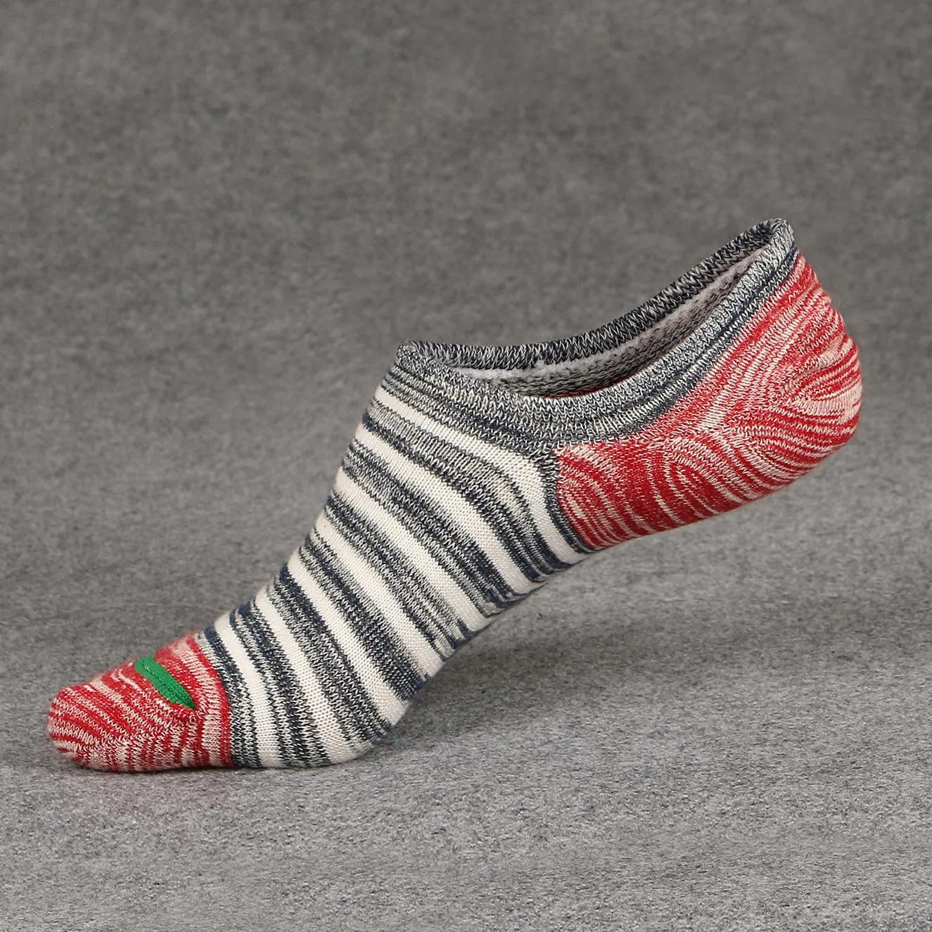 No Show Invisible Non-Slip TriStripes Socks