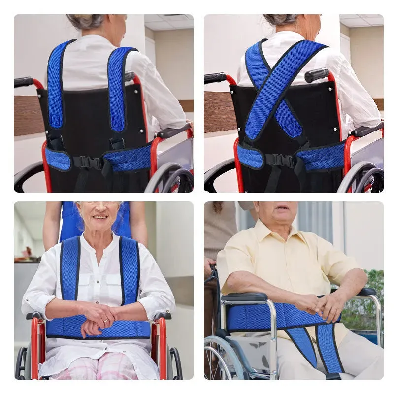 Non-Slip Wheelchair Safety Seat Belt Adjustable Shoulder Fix Comfortable Shoulder Straps For Elderly Patients Brace Support Vest