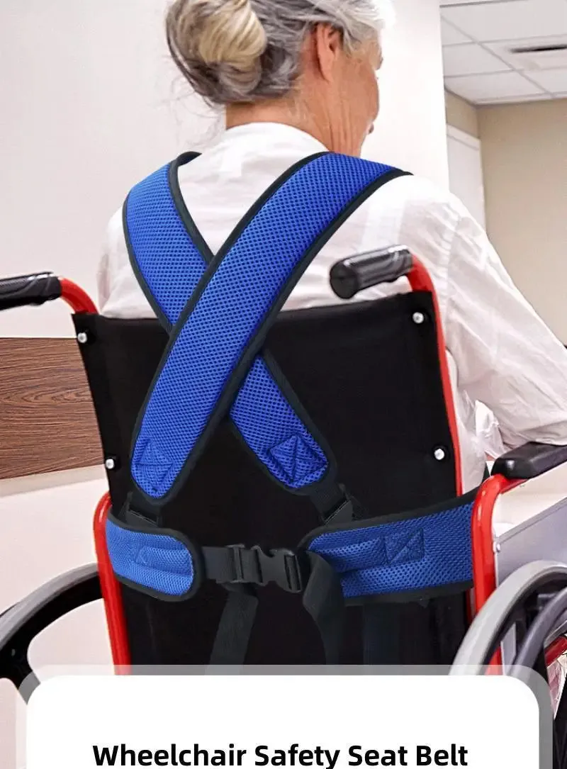 Non-Slip Wheelchair Safety Seat Belt Adjustable Shoulder Fix Comfortable Shoulder Straps For Elderly Patients Brace Support Vest