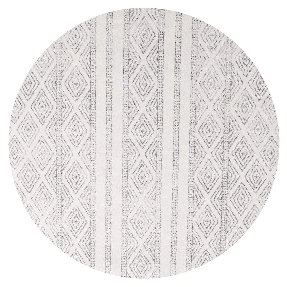 Oasis 450 Round Rug (Grey) by Rug Culture