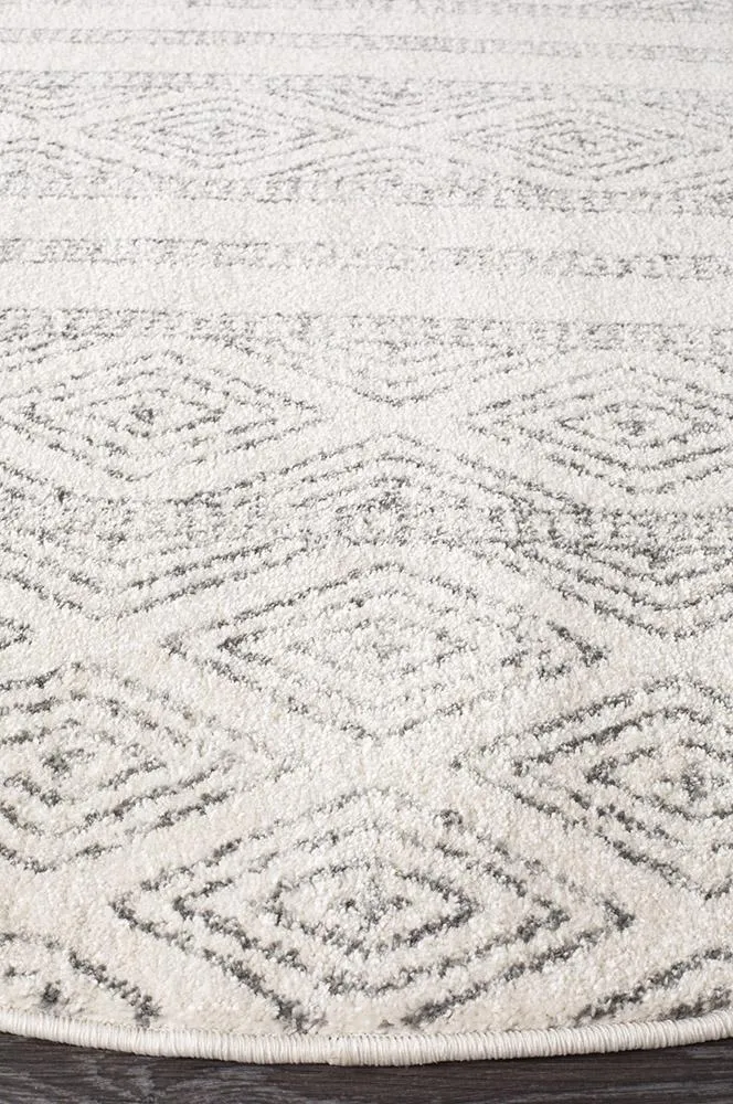 Oasis 450 Round Rug (Grey) by Rug Culture