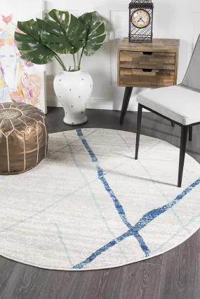 Oasis 452 Round Rug (Blue) by Rug Culture