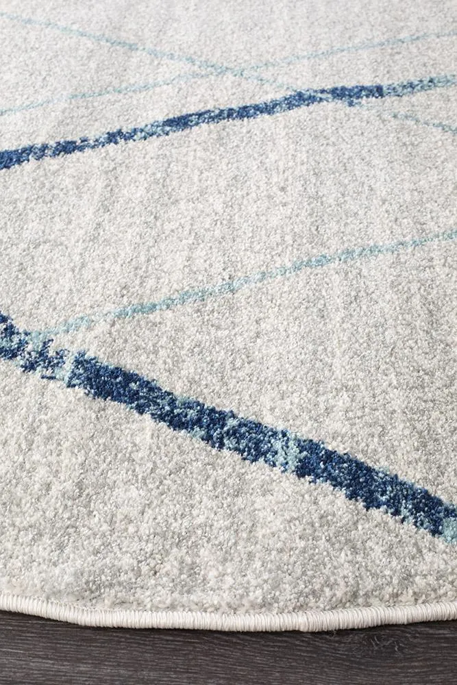 Oasis 452 Round Rug (Blue) by Rug Culture