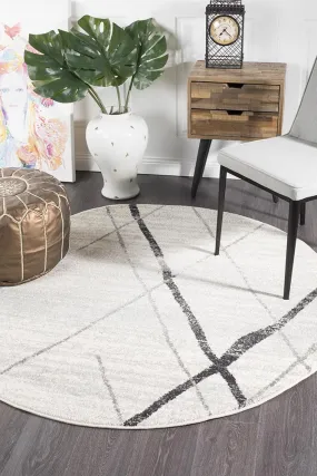 Oasis 452 Round Rug (Grey) by Rug Culture