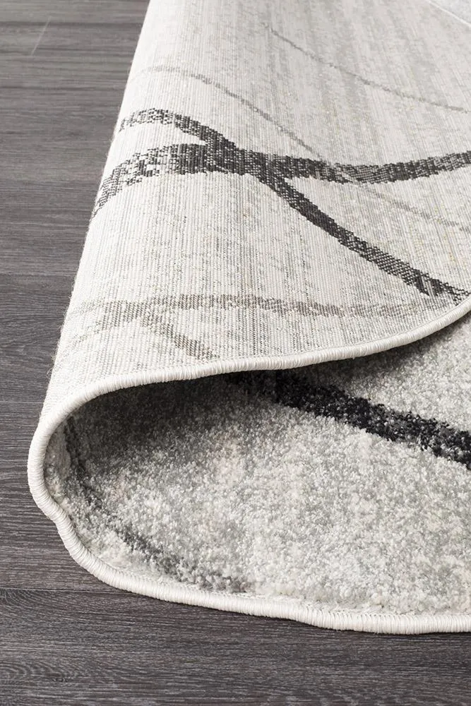 Oasis 452 Round Rug (Grey) by Rug Culture