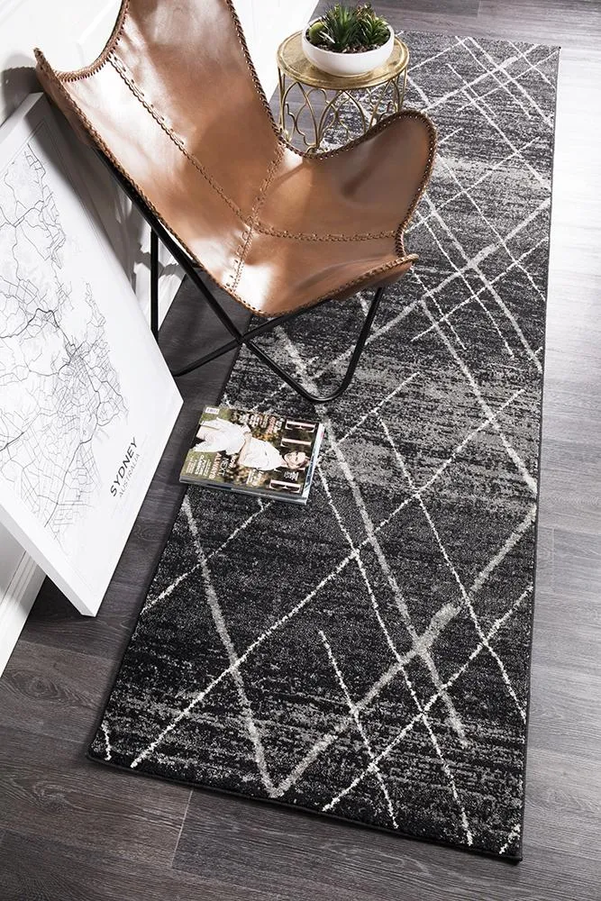 Oasis 452 Runner Rug (Charcoal) by Rug Culture