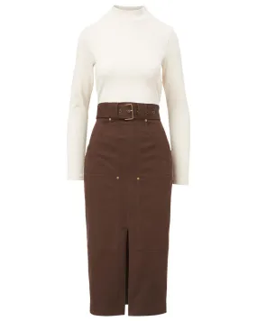 Oatmeal Brown Morrisey Dress