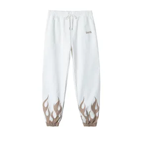 Only Fire Joggers - White