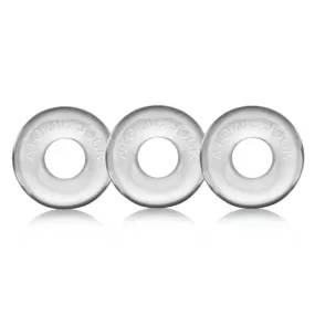 Oxballs Ringer Cock Ring 3 Pack Clear