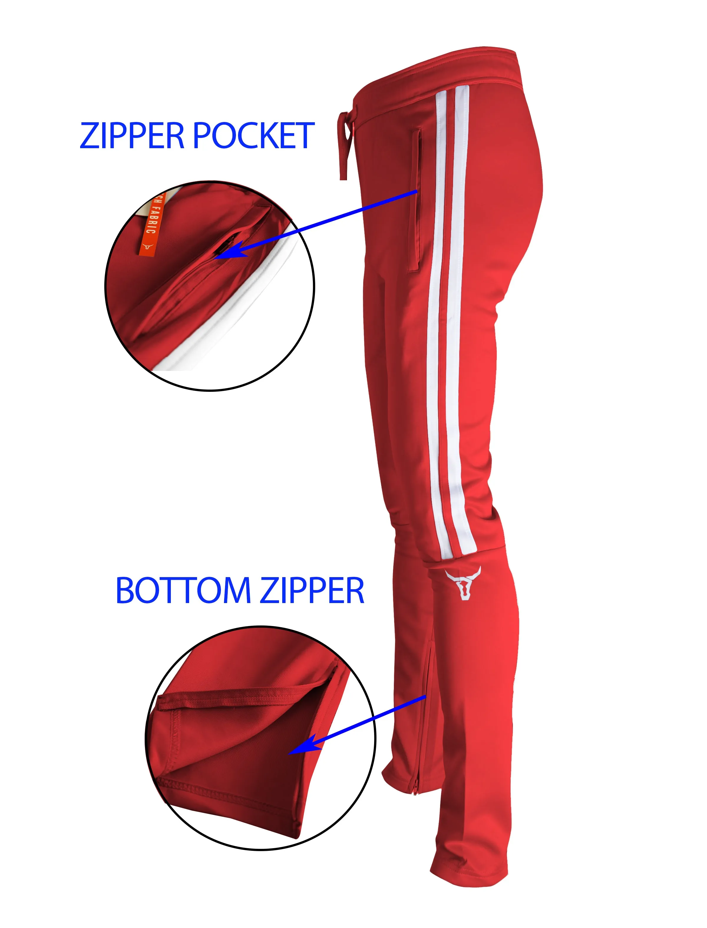 P11008-BASIC TRACK PANTS (RED)