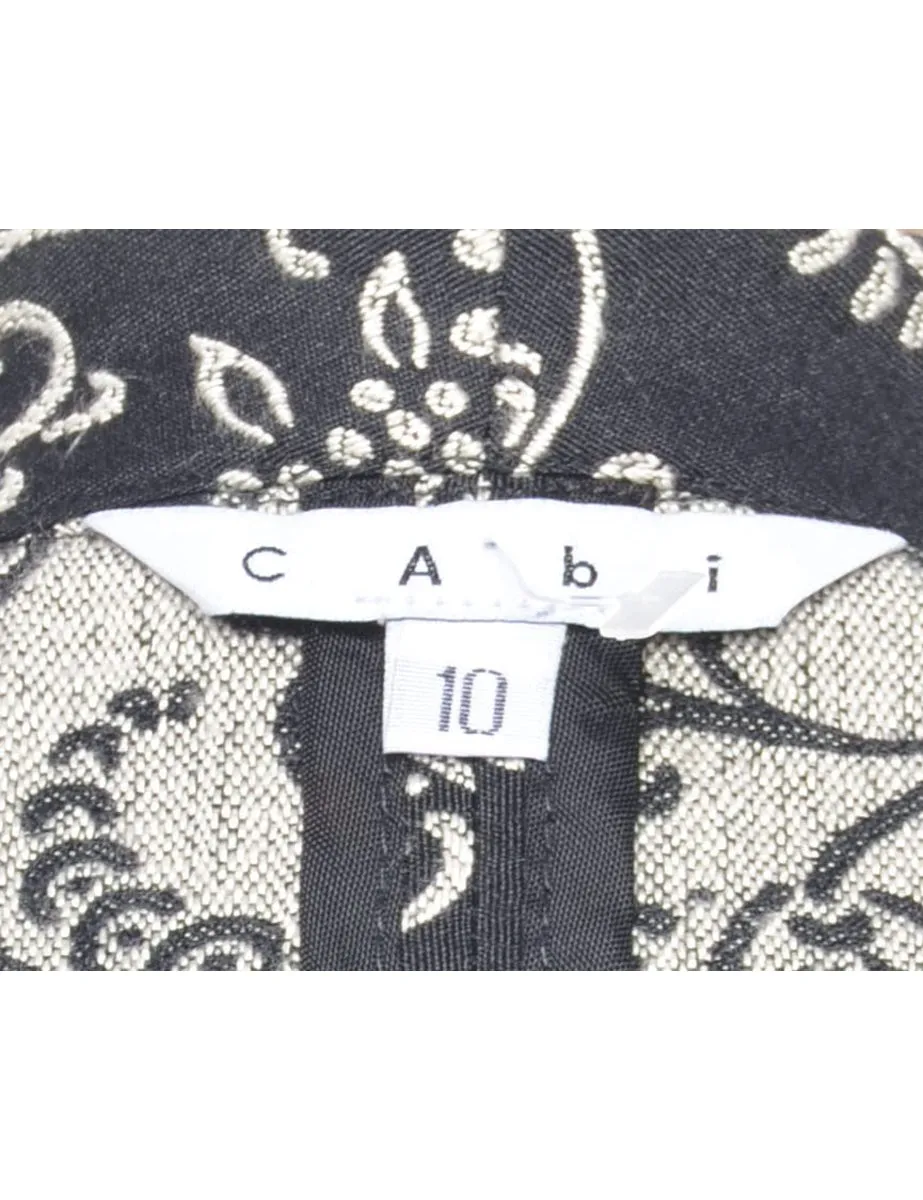 Paisley Pattern Black Cropped Tapestry Jacket - M