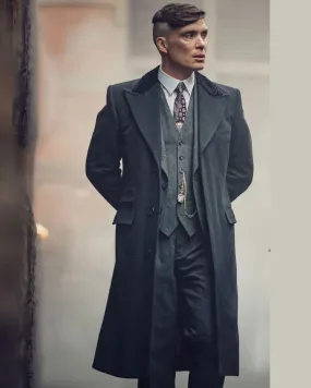 Peaky Blinders Tommy Shelby Grey Coat Classic Men's Overcoat