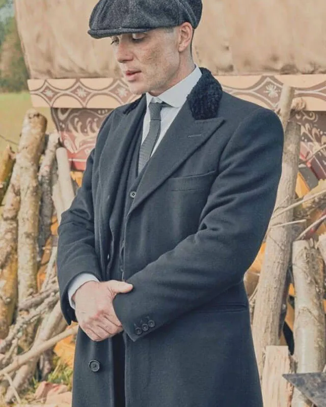 Peaky Blinders Tommy Shelby Grey Coat Classic Men's Overcoat