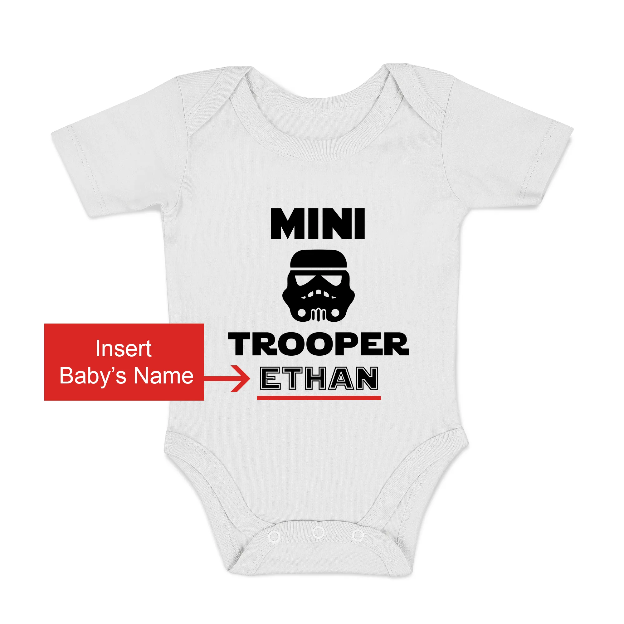 [Personalized] Endanzoo Organic Baby Bodysuit - Mini Stormtrooper Movie