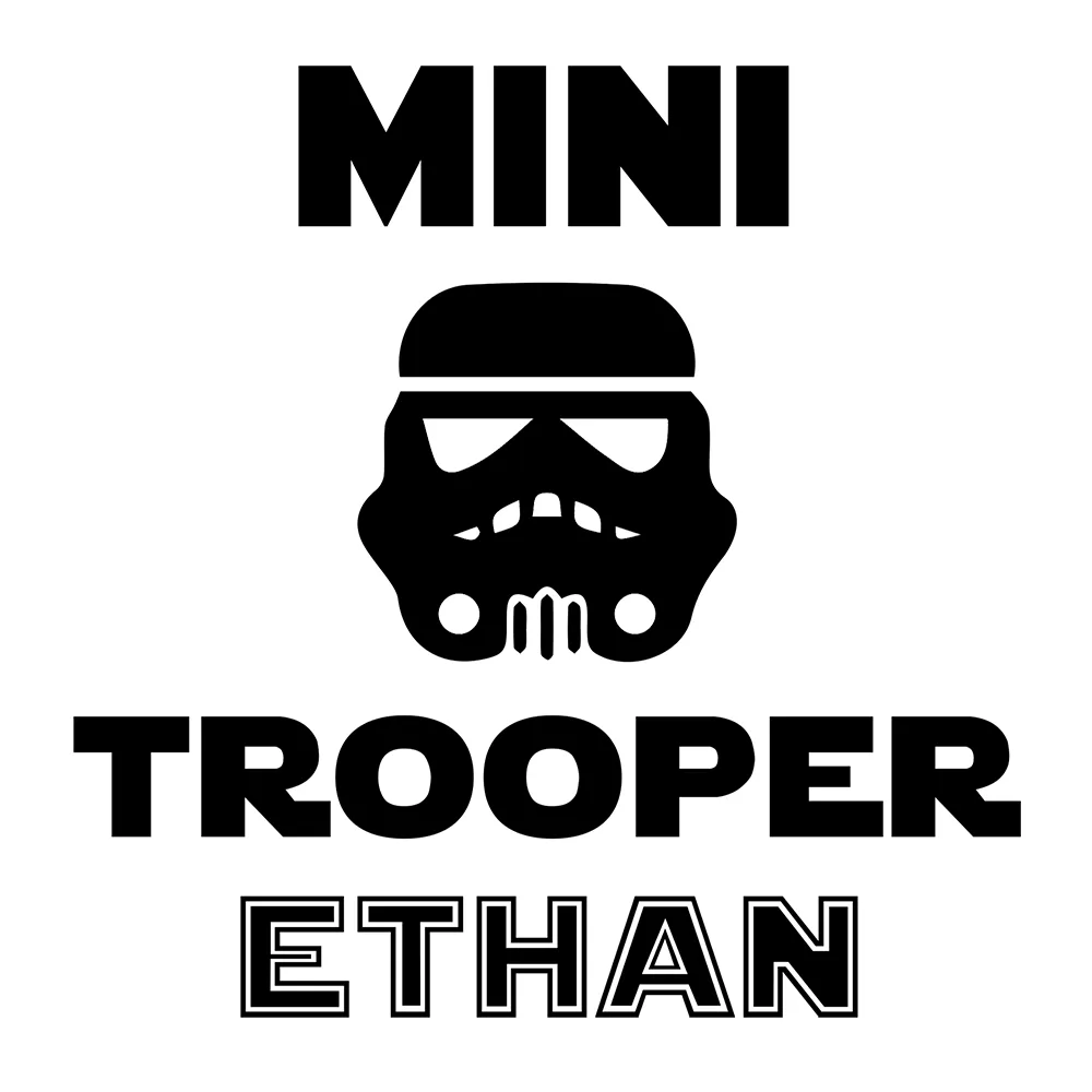 [Personalized] Endanzoo Organic Baby Bodysuit - Mini Stormtrooper Movie