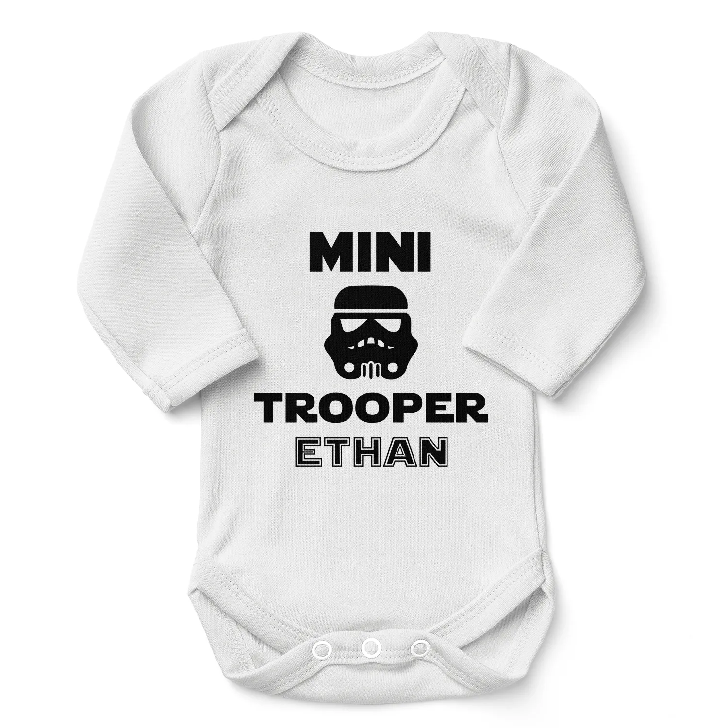 [Personalized] Endanzoo Organic Baby Bodysuit - Mini Stormtrooper Movie