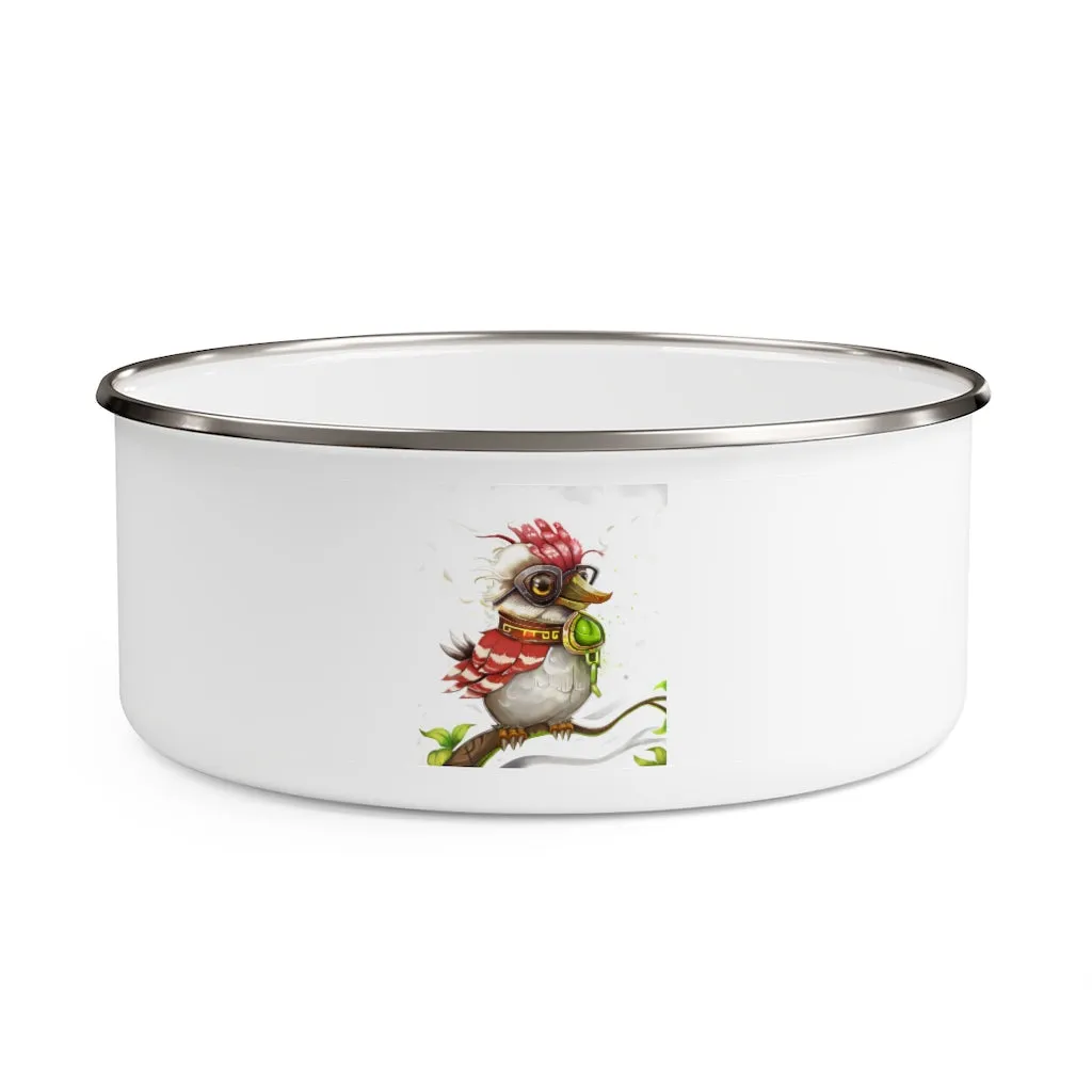 Pete the Sweet Little Bird Enamel Bowl