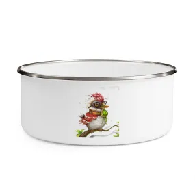 Pete the Sweet Little Bird Enamel Bowl