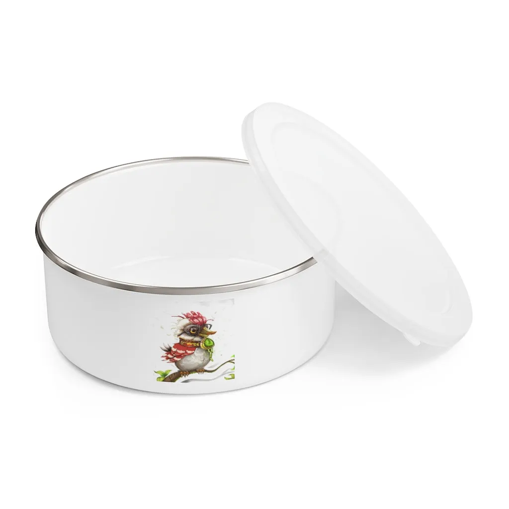 Pete the Sweet Little Bird Enamel Bowl