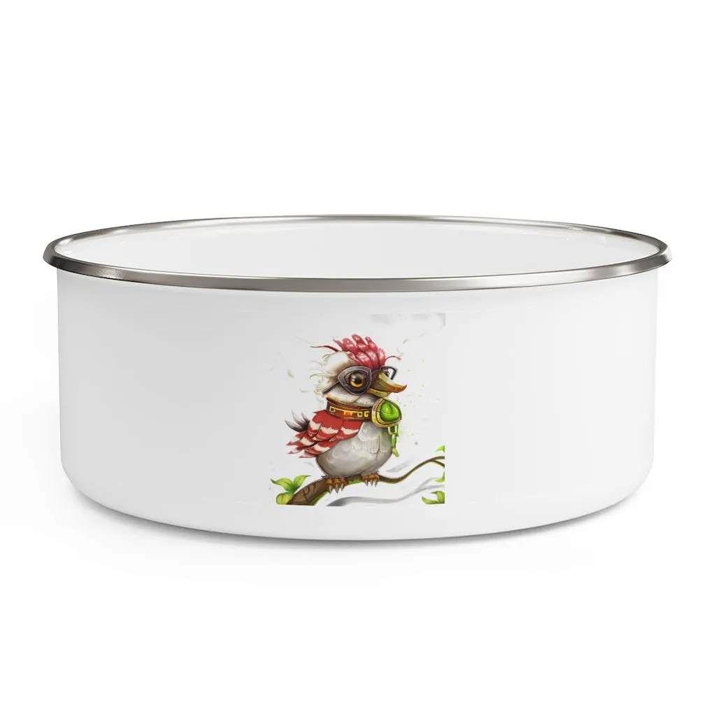 Pete the Sweet Little Bird Enamel Bowl