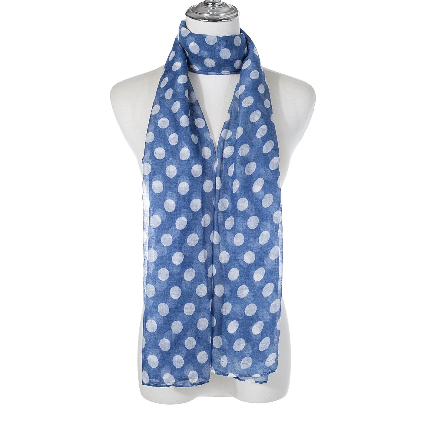 Polkadot Blue Scarf