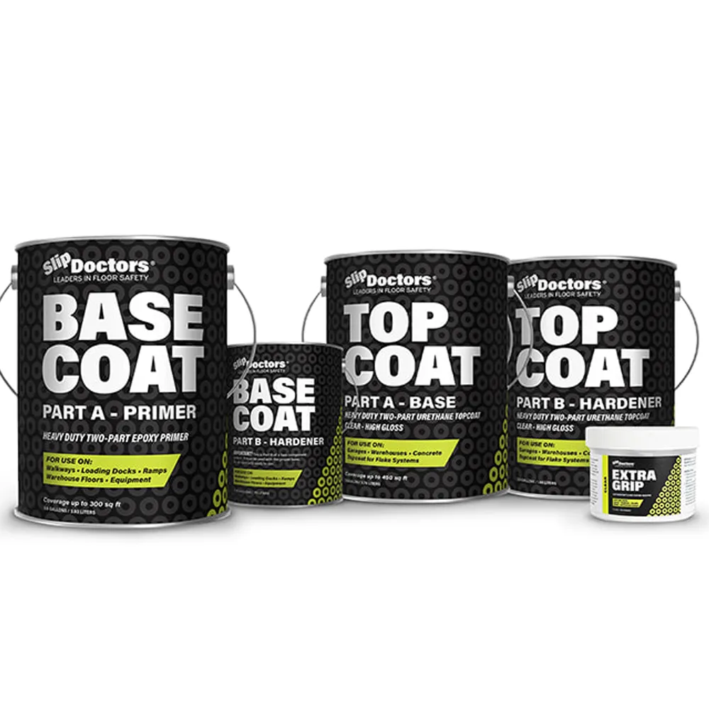 Premium Non-Slip Epoxy Floor Paint Kit for Garage & Warehouses – Light Gray