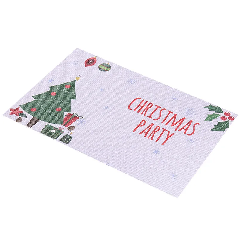 PVC Non-slip Waterproof Christmas Placemats (1 Pc)