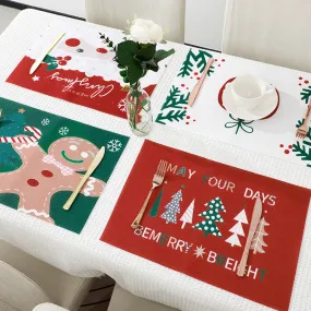 PVC Non-slip Waterproof Christmas Placemats (1 Pc)