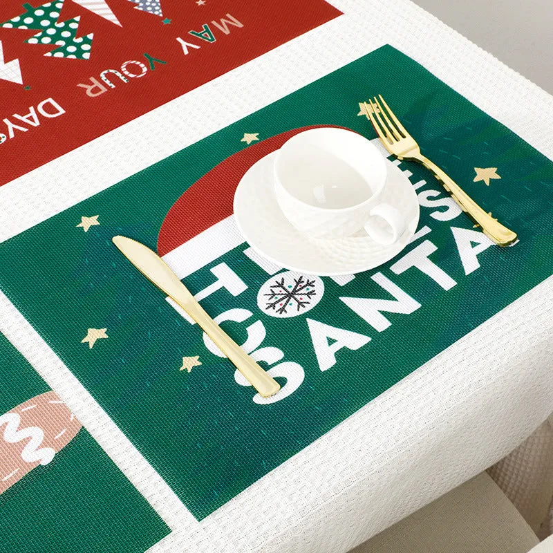 PVC Non-slip Waterproof Christmas Placemats (1 Pc)