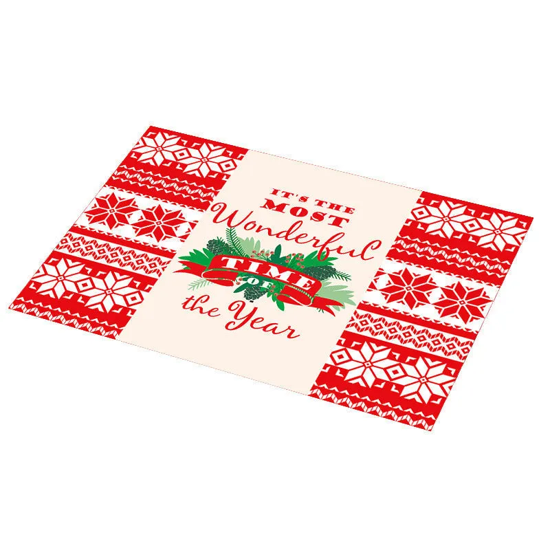 PVC Non-slip Waterproof Christmas Placemats (1 Pc)