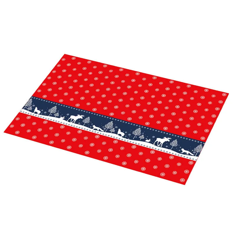 PVC Non-slip Waterproof Christmas Placemats (1 Pc)