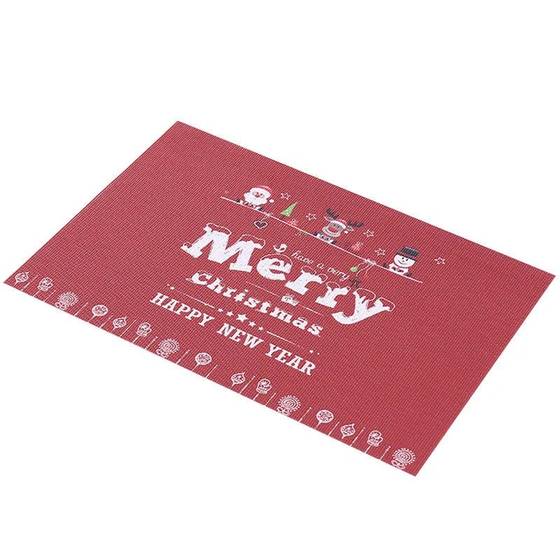 PVC Non-slip Waterproof Christmas Placemats (1 Pc)
