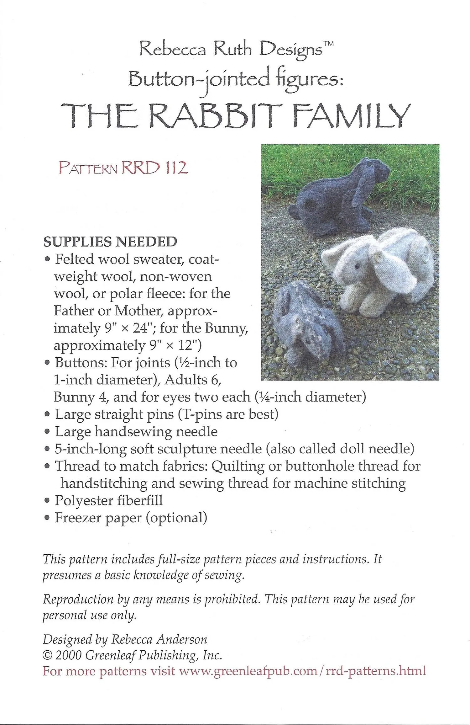 Rabbit Family Pattern