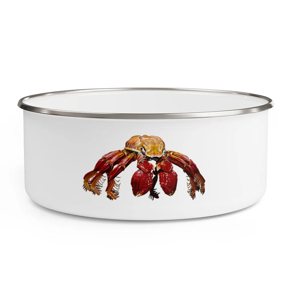 Red Crab Enamel Bowl