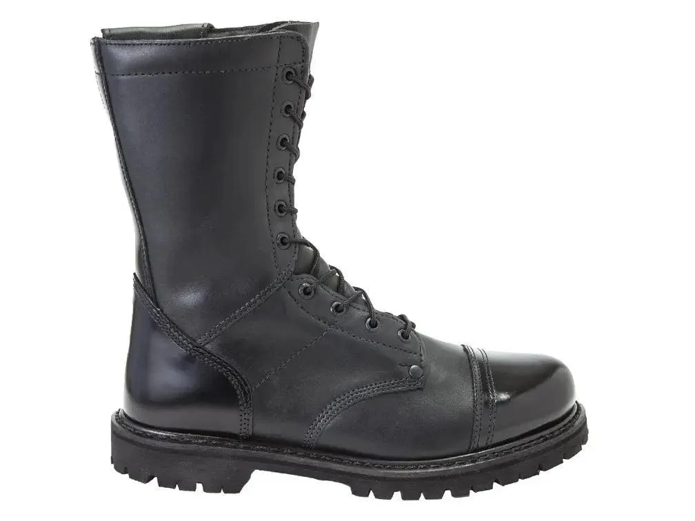 Rocky Side Zipper Black Leather 10" Jump Boot 0
