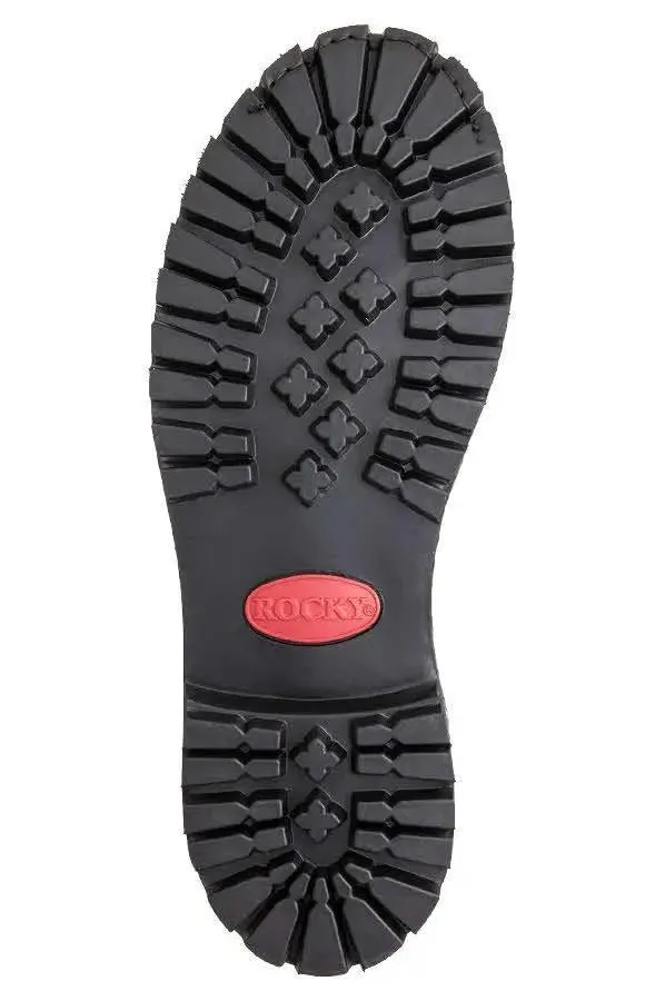 Rocky Side Zipper Black Leather 10" Jump Boot 0
