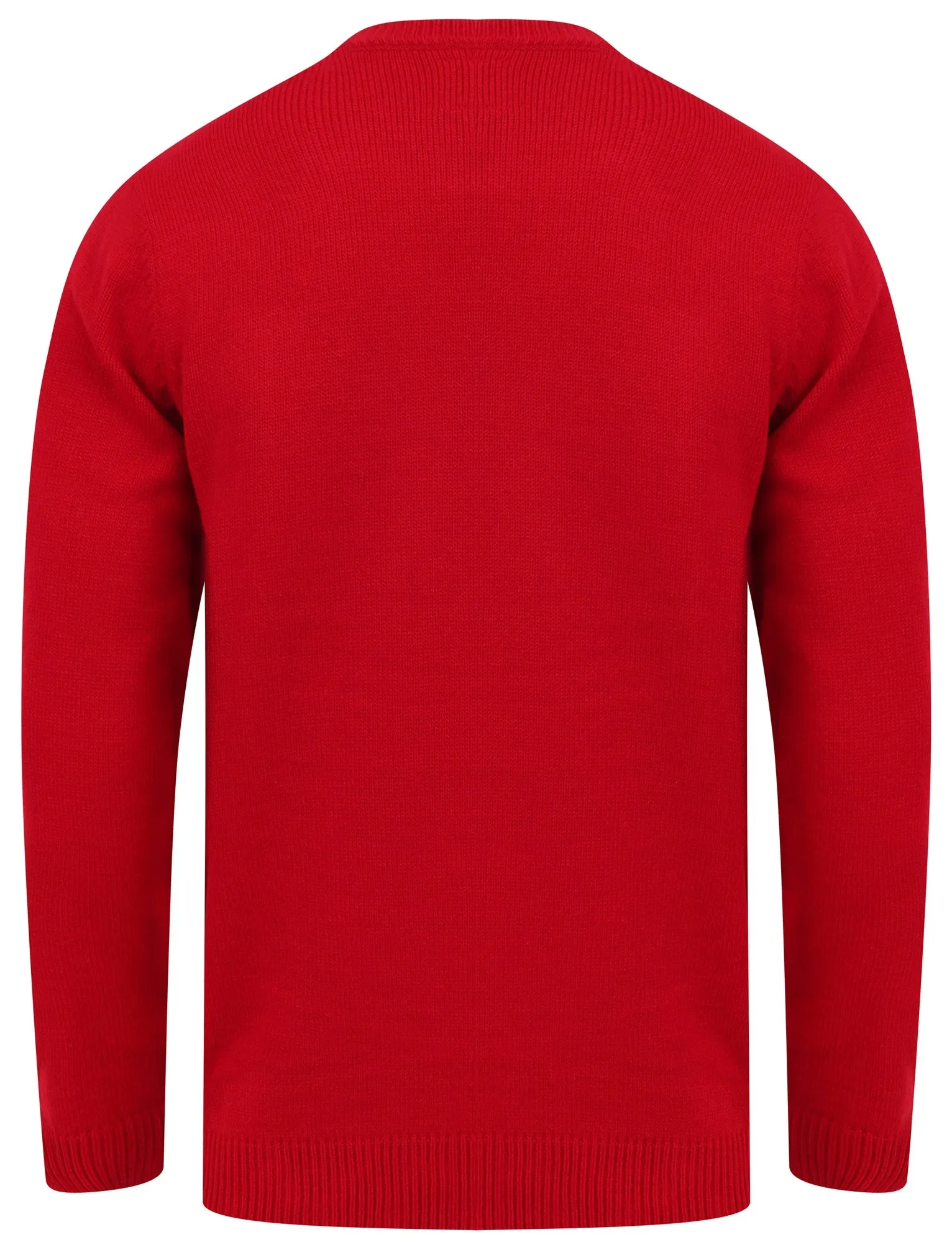 Rudolph the Reindeer Motif LED Light Up Novelty Christmas Jumper in George Red - Merry Christmas