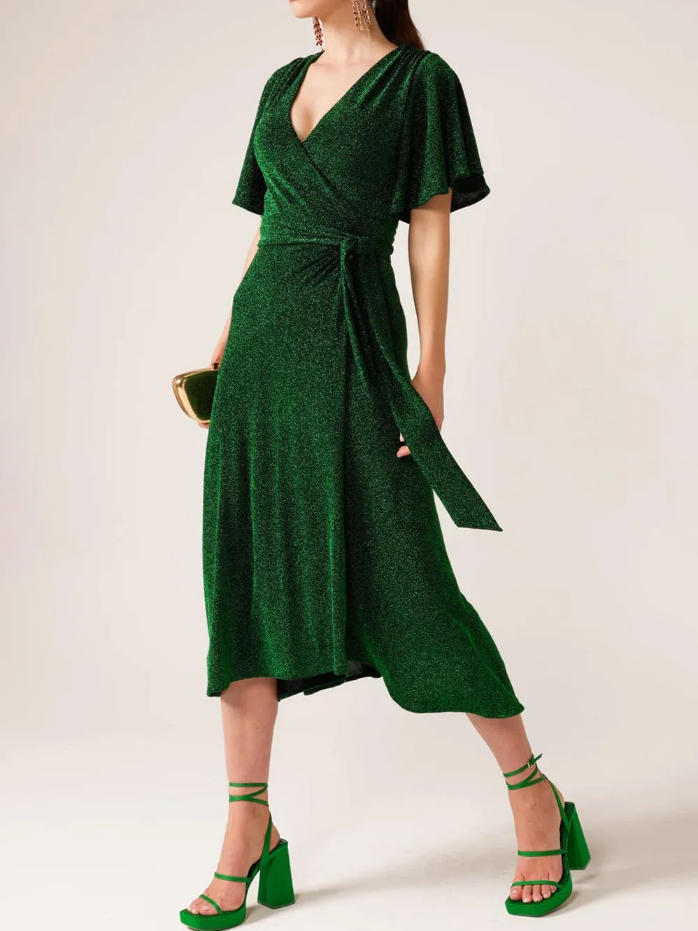 SACHA DRAKE STARGAZE WRAP DRESS