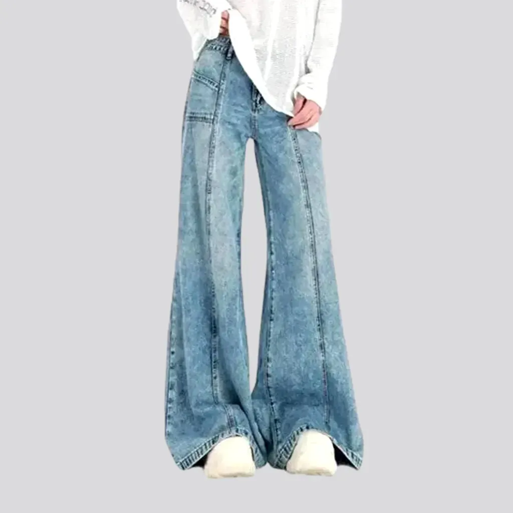 Sanded wide fit retro women's jeans
