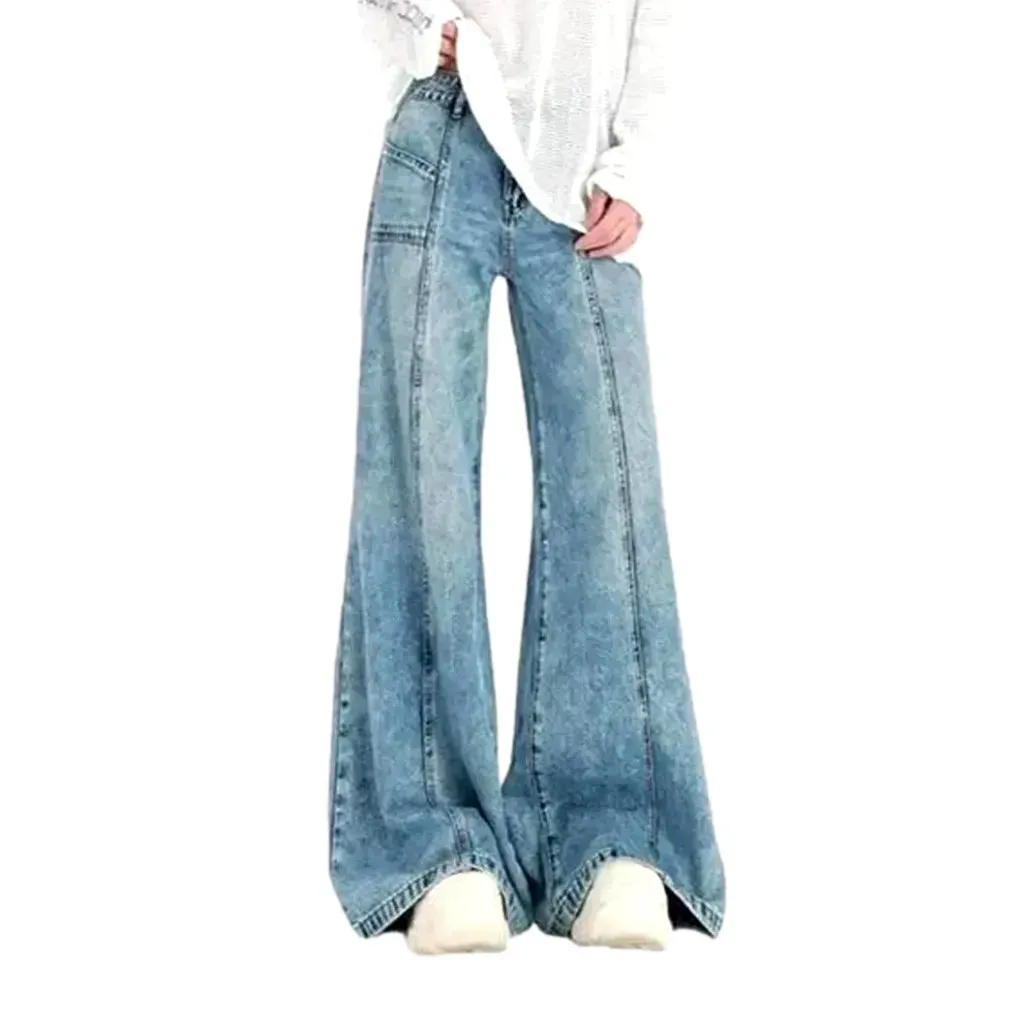 Sanded wide fit retro women's jeans