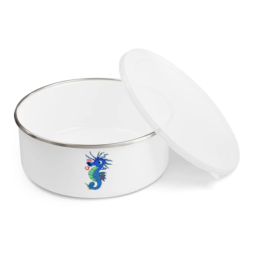 Scribblers the Seahorse Enamel Bowl