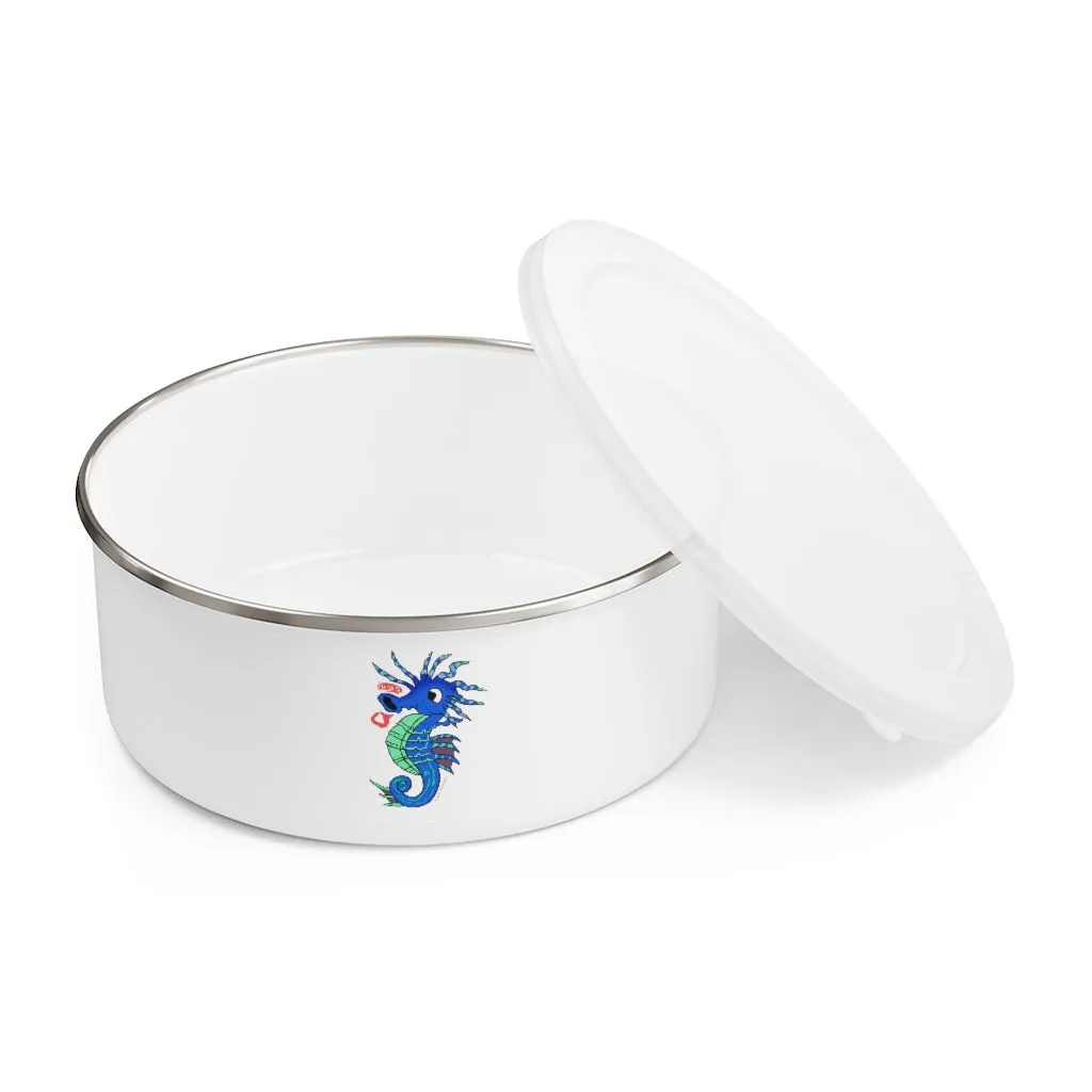 Scribblers the Seahorse Enamel Bowl