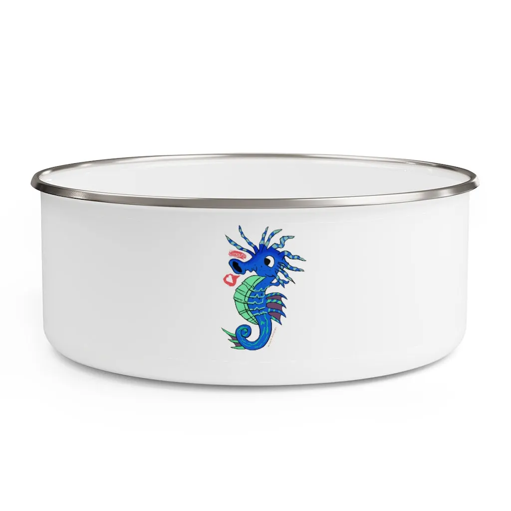 Scribblers the Seahorse Enamel Bowl