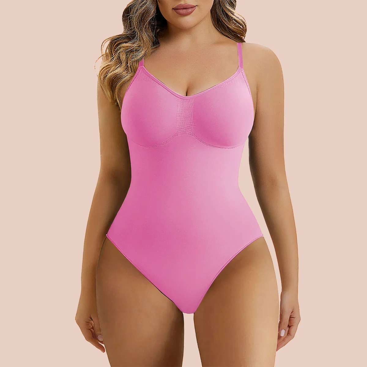 SHAPERX Low Back Tummy Control Thong Bodysuit Seamless Sculpting Body Shaper