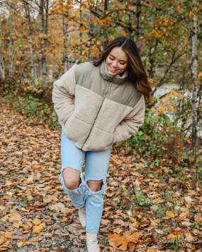 Sherpa Puffer Jacket