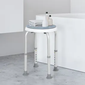 Shower Seat 360° Swivel Adjustable Height w/ Aluminium Frame Non-Slip Feet Chair Safe Support Home Assistance