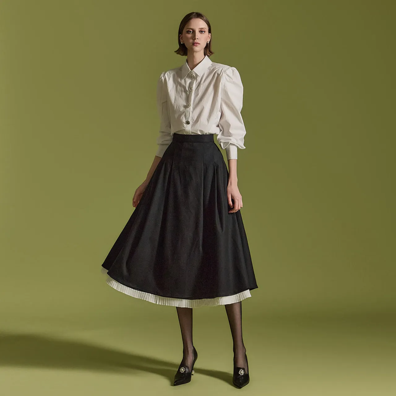 SK2891 Color Contrasting Skirt